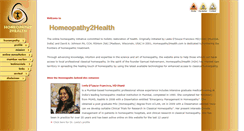 Desktop Screenshot of homeopathy2health.com